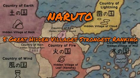 all naruto villages|The 5 Hidden Villages of Naruto: The guide of Naruto's world.